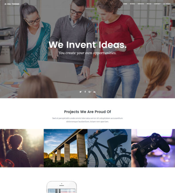 A-ha Creative Free Multipurpose HTML5 Template_preview