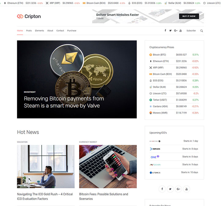 Cripton - Cryptocurrency Elementor Magazine WordPress Theme - DeoThemes
