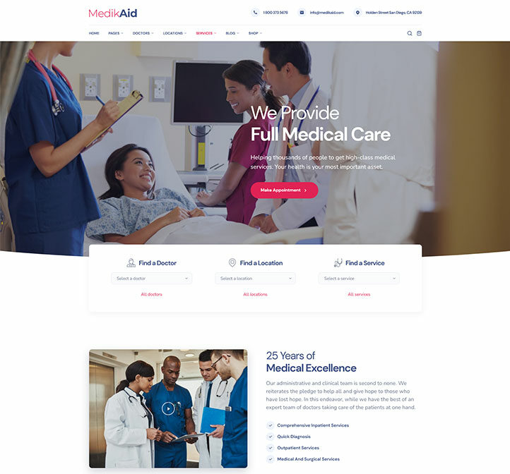 MedikAid Medical WordPress Theme