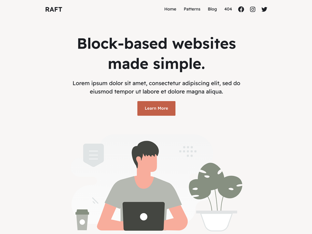 Raft Free Minimalist WordPress Theme