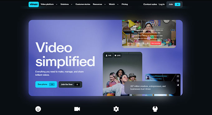 Vimeo video hosting