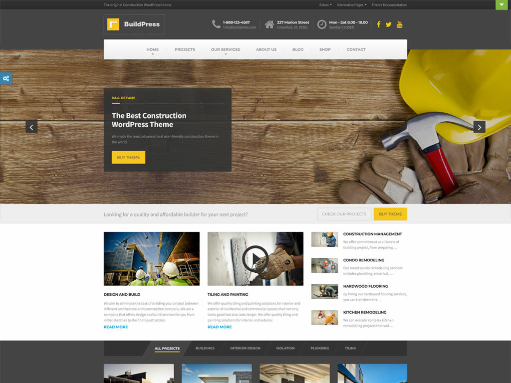 Buildpress - Construction Company WordPress Theme