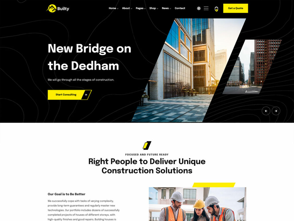 Builty - Construction Company WordPress Theme