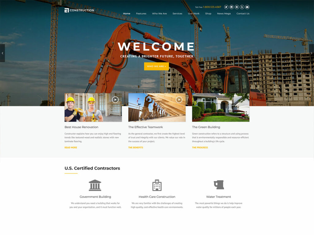 Construction - Construction Company WordPress Theme