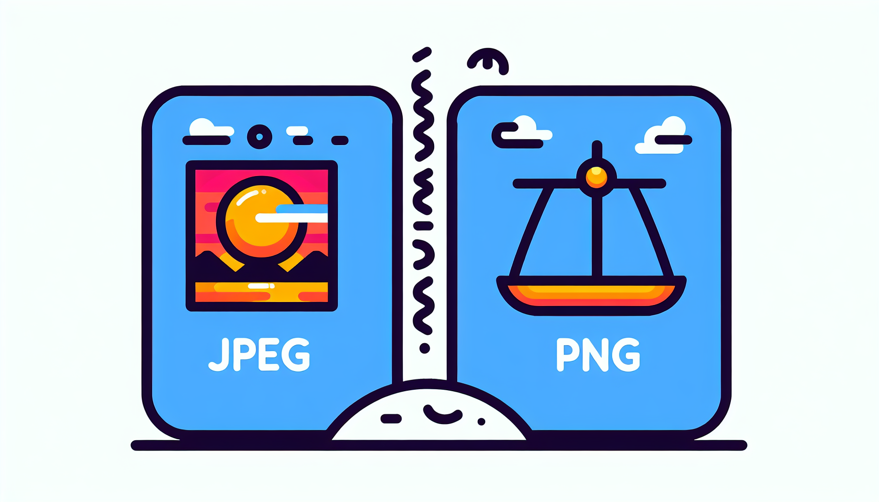 Comparison between JPEG and PNG file formats for image optimization. Optimize images for wordpress.