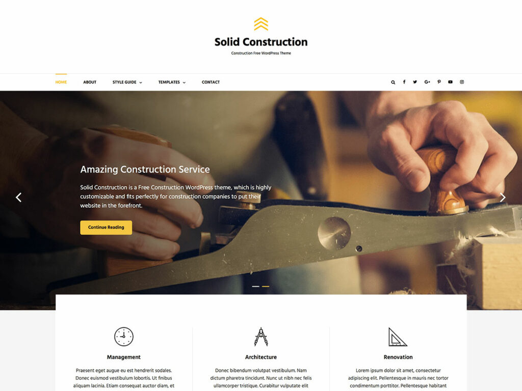 Solid Construction - Construction Company WordPress Theme