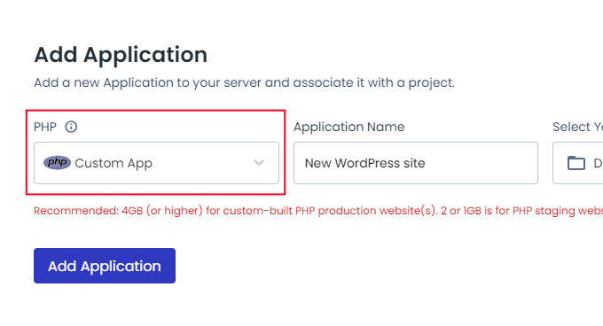 cloudways-new-php-application