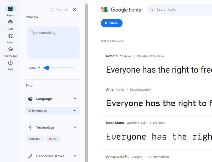Easy Google fonts